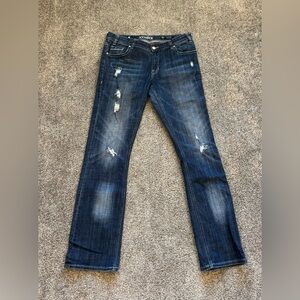Rock & Roll Denim Bootcut Distressed Jeans